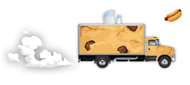 Super Truck Life truck with a collectable floating in the air.